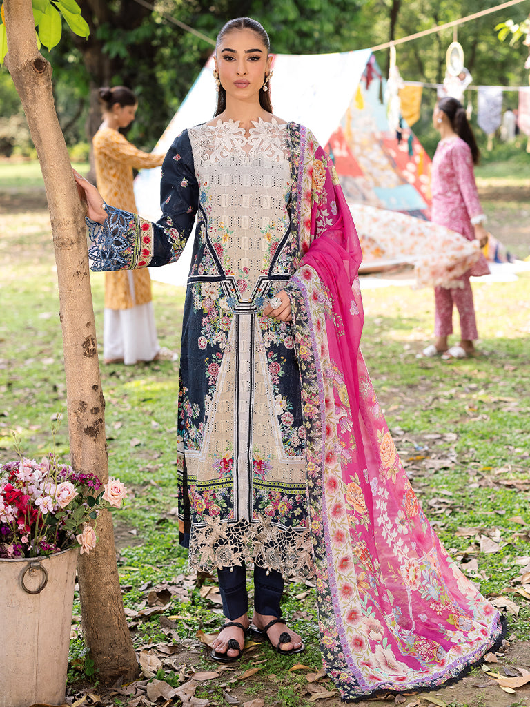 Rajbari | Schiffli Printkari Exclusive | Schiffli Printkari - 12 by Rajbari - Designer Dress - Type: Ladies Clothes - Available at Libayah - 100% Original
