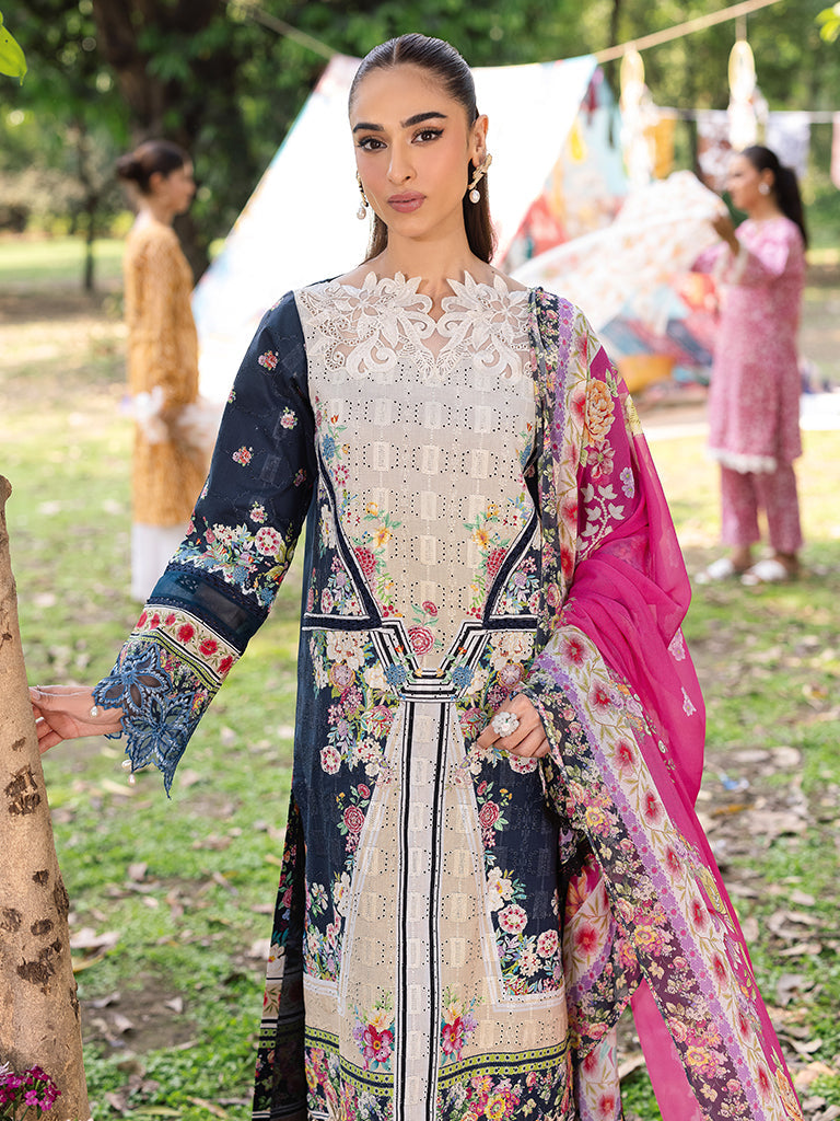 Rajbari | Schiffli Printkari Exclusive | Schiffli Printkari - 12 by Rajbari - Designer Dress - Type: Ladies Clothes - Available at Libayah - 100% Original