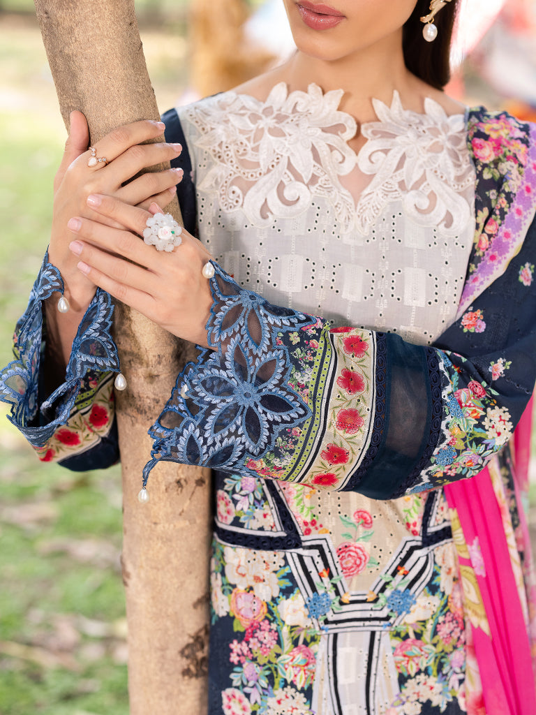 Rajbari | Schiffli Printkari Exclusive | Schiffli Printkari - 12 by Rajbari - Designer Dress - Type: Ladies Clothes - Available at Libayah - 100% Original