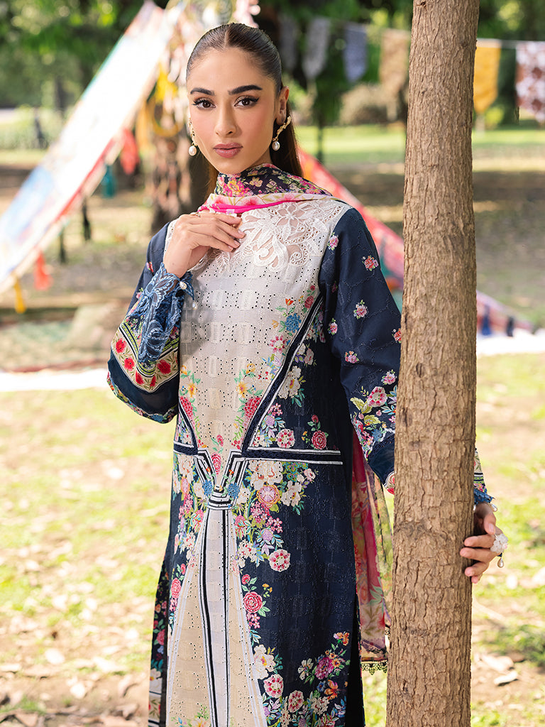 Rajbari | Schiffli Printkari Exclusive | Schiffli Printkari - 12 by Rajbari - Designer Dress - Type: Ladies Clothes - Available at Libayah - 100% Original