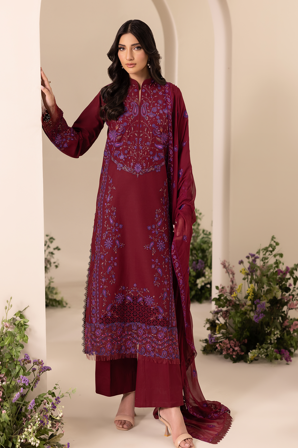 Rajbari | Premium Edition | Embroidered Chiffon Dopatta 08 - by Libayah - Registered Vendor of : Rajbari - 100% Original Designer Dress