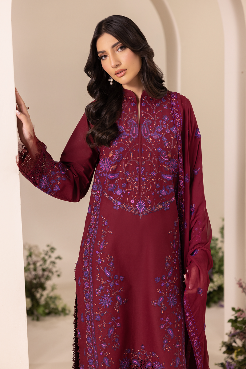 Rajbari | Premium Edition | Embroidered Chiffon Dopatta 08 - by Libayah - Registered Vendor of : Rajbari - 100% Original Designer Dress
