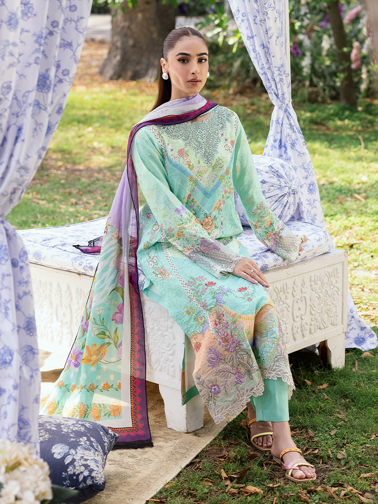 Rajbari | Schiffli Printkari Exclusive | Schiffli Printkari - 05 by Rajbari - Designer Dress - Type: Ladies Clothes - Available at Libayah - 100% Original