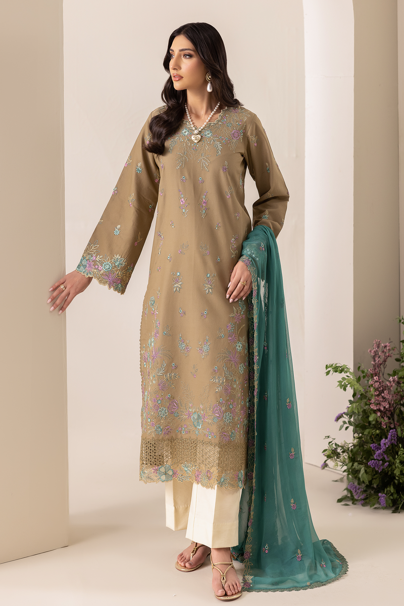 Rajbari | Premium Edition |Embroidered Chiffon Dopatta 03 - by Libayah - Registered Vendor of : Rajbari - 100% Original Designer Dress