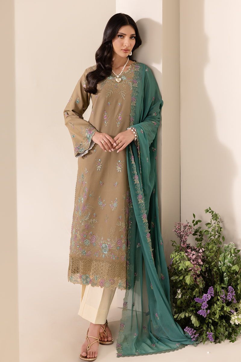 Rajbari | Premium Edition |Embroidered Chiffon Dopatta 03 - by Libayah - Registered Vendor of : Rajbari - 100% Original Designer Dress