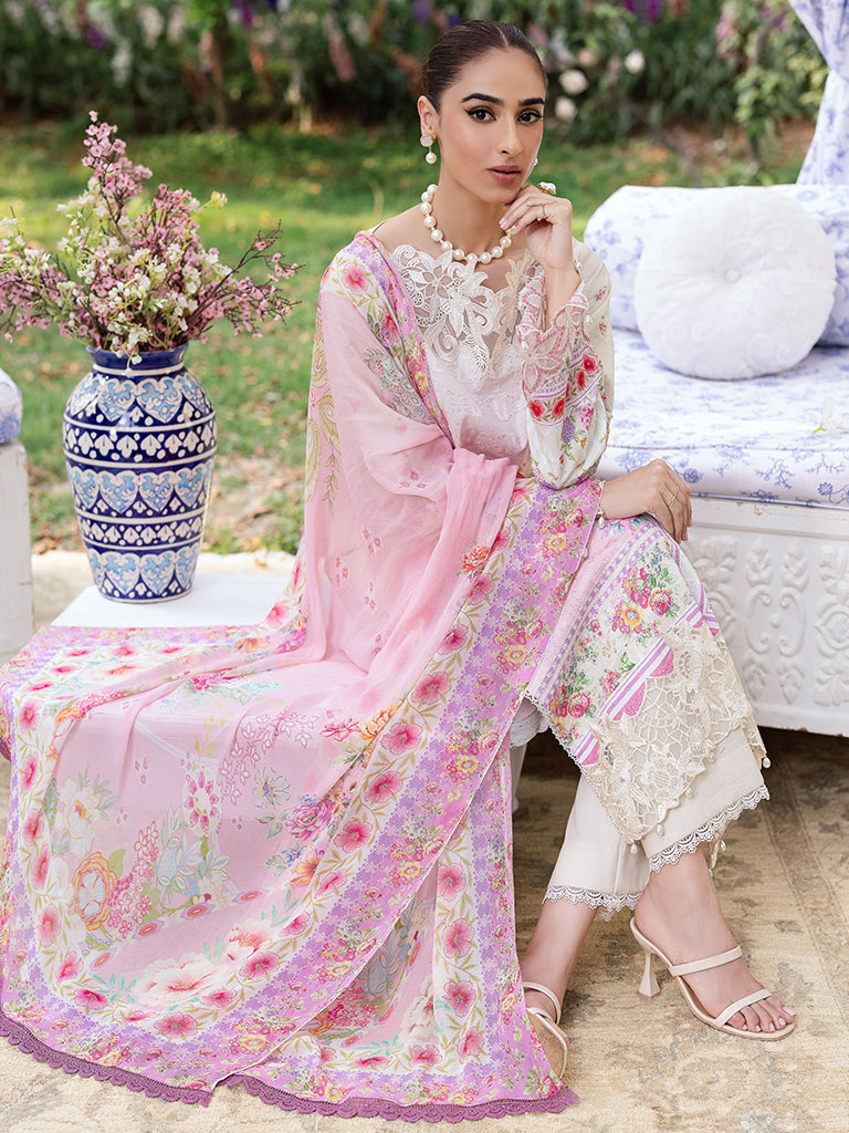 Rajbari | Schiffli Printkari Exclusive | Schiffli Printkari - 07 by Rajbari - Designer Dress - Type: Ladies Clothes - Available at Libayah - 100% Original
