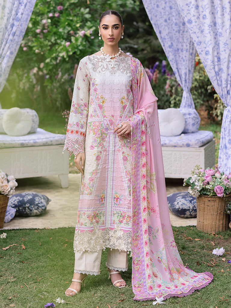 Rajbari | Schiffli Printkari Exclusive | Schiffli Printkari - 07 by Rajbari - Designer Dress - Type: Ladies Clothes - Available at Libayah - 100% Original