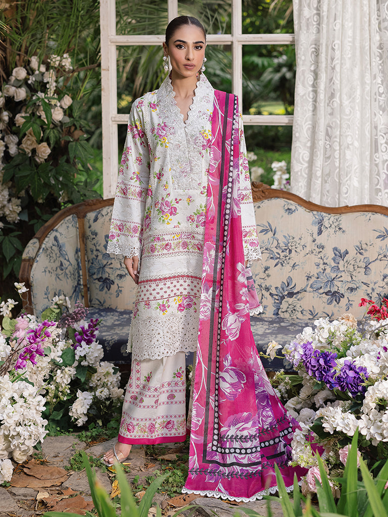 Rajbari | Schiffli Printkari Exclusive | Schiffli Printkari - 02 by Rajbari - Designer Dress - Type: Ladies Clothes - Available at Libayah - 100% Original