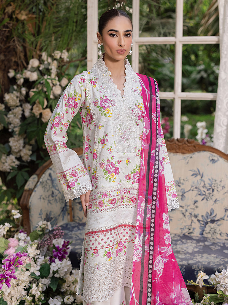 Rajbari | Schiffli Printkari Exclusive | Schiffli Printkari - 02 by Rajbari - Designer Dress - Type: Ladies Clothes - Available at Libayah - 100% Original