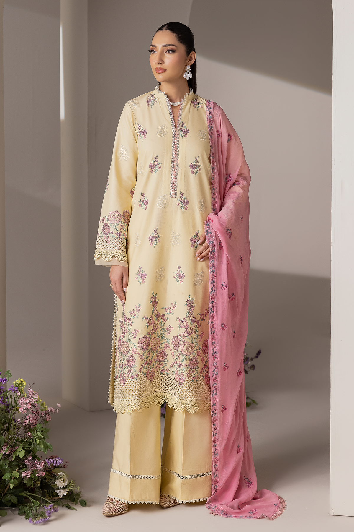 Rajbari | Premium Edition | Embroidered Chiffon Dopatta 09 - by Libayah - Registered Vendor of : Rajbari - 100% Original Designer Dress