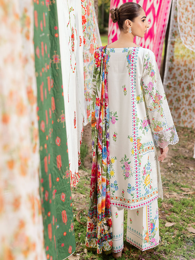 Rajbari | Schiffli Printkari Exclusive | Schiffli Printkari - 08 by Rajbari - Designer Dress - Type: Ladies Clothes - Available at Libayah - 100% Original