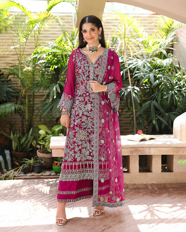 Roheenaz | Aangan Chiffon Collection 25 | Eira by Roheenaz - Designer Dress  - Type : Ladies Clothes - Available at Libayah - 100% Original 