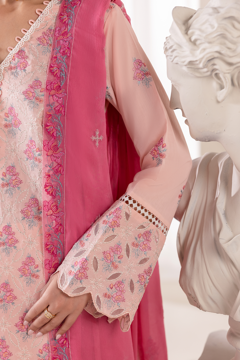 Rajbari | Premium Edition |Embroidered Chiffon Dopatta 02 - by Libayah - Registered Vendor of : Rajbari - 100% Original Designer Dress