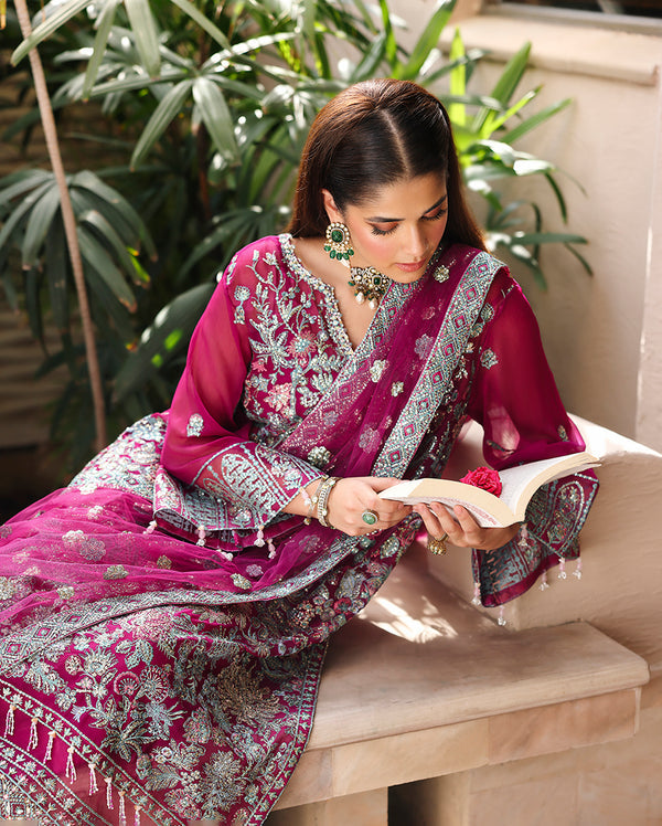 Roheenaz | Aangan Chiffon Collection 25 | Eira by Roheenaz - Designer Dress  - Type : Ladies Clothes - Available at Libayah - 100% Original 