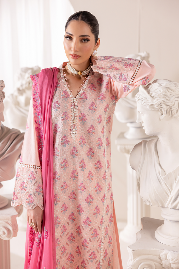 Rajbari | Premium Edition |Embroidered Chiffon Dopatta 02 - by Libayah - Registered Vendor of : Rajbari - 100% Original Designer Dress