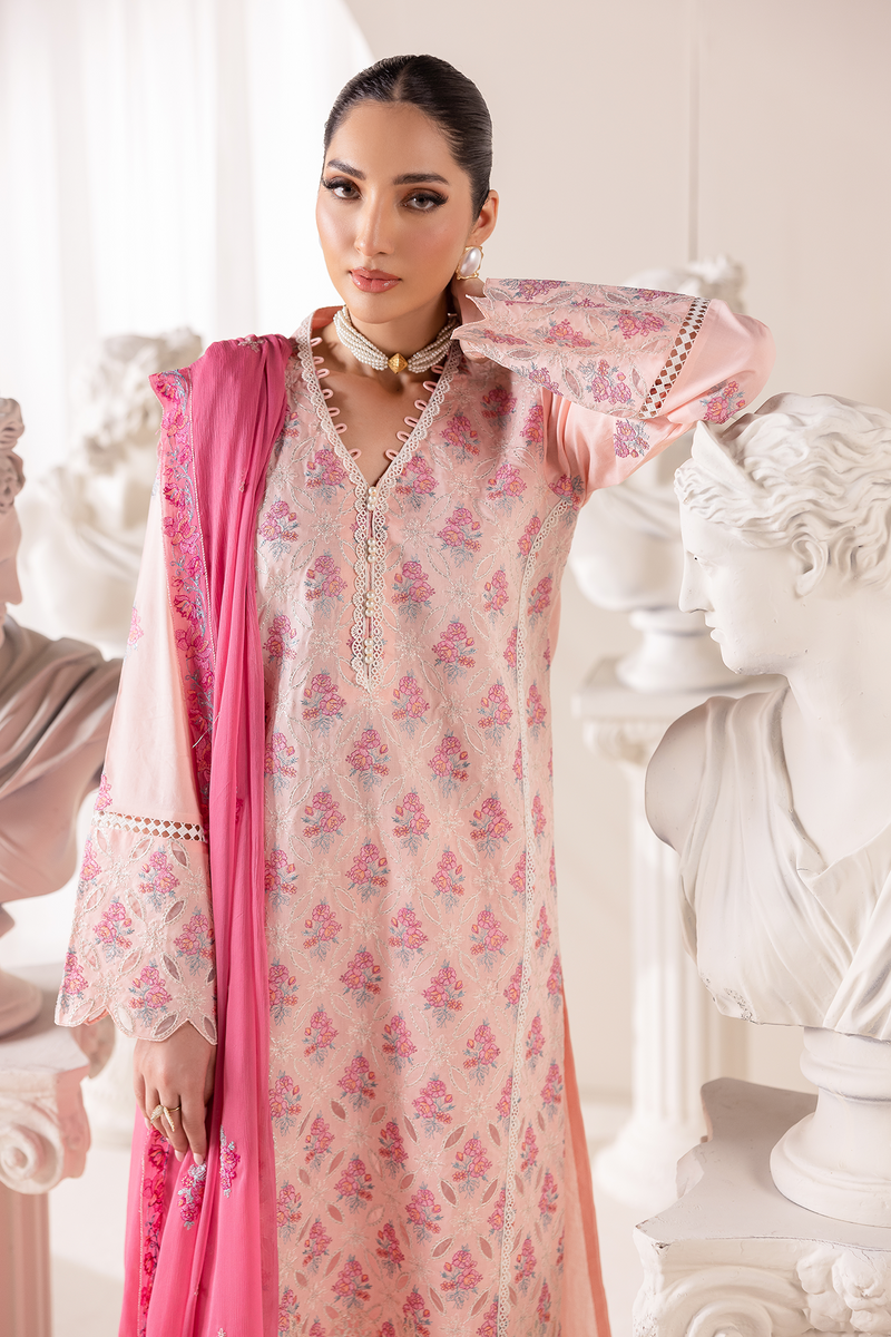 Rajbari | Premium Edition |Embroidered Chiffon Dopatta 02 - by Libayah - Registered Vendor of : Rajbari - 100% Original Designer Dress