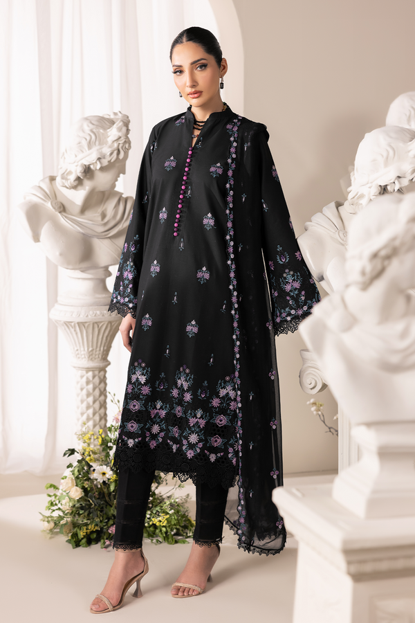 Rajbari | Premium Edition | Embroidered Chiffon Dopatta 01 - by Libayah - Registered Vendor of : Rajbari - 100% Original Designer Dress