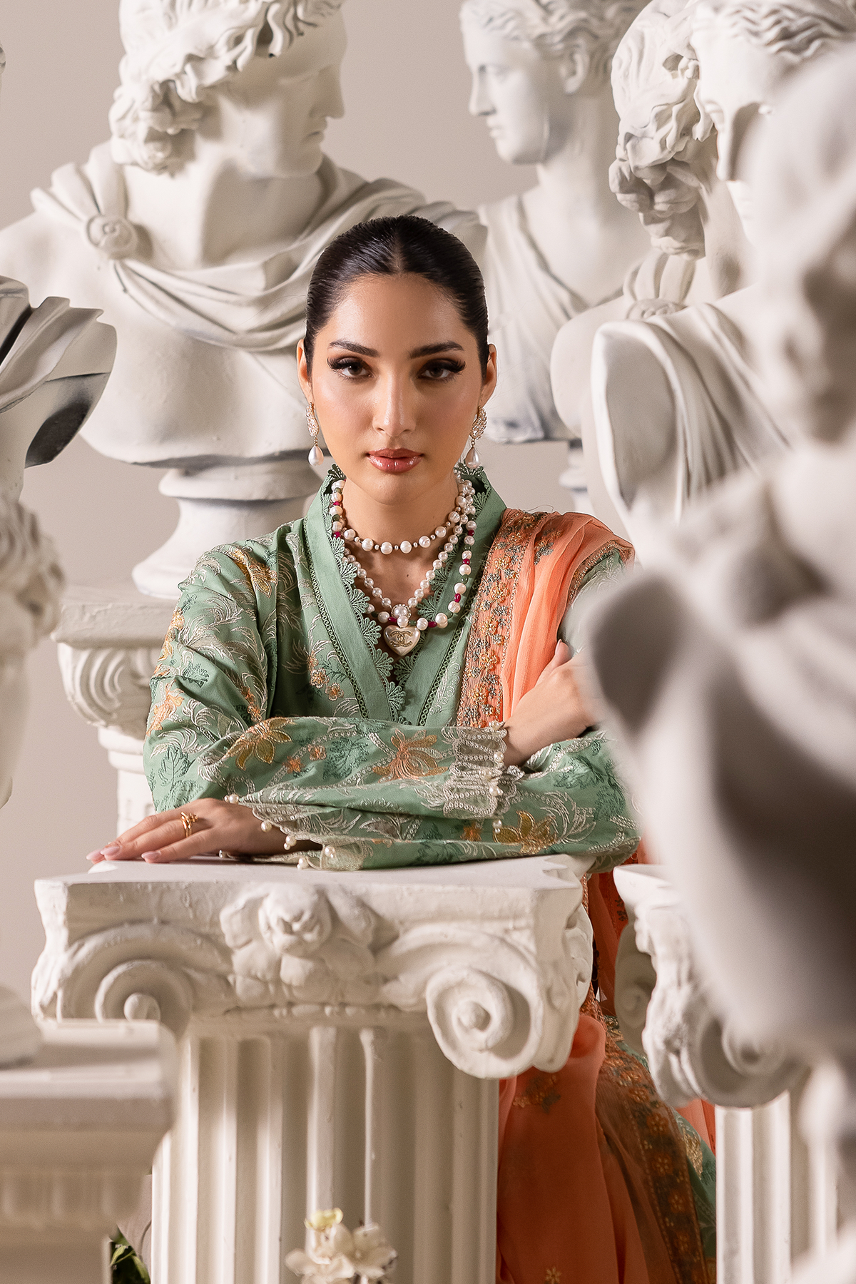 Rajbari | Premium Edition | Embroidered Chiffon Dopatta 06 - by Libayah - Registered Vendor of : Rajbari - 100% Original Designer Dress