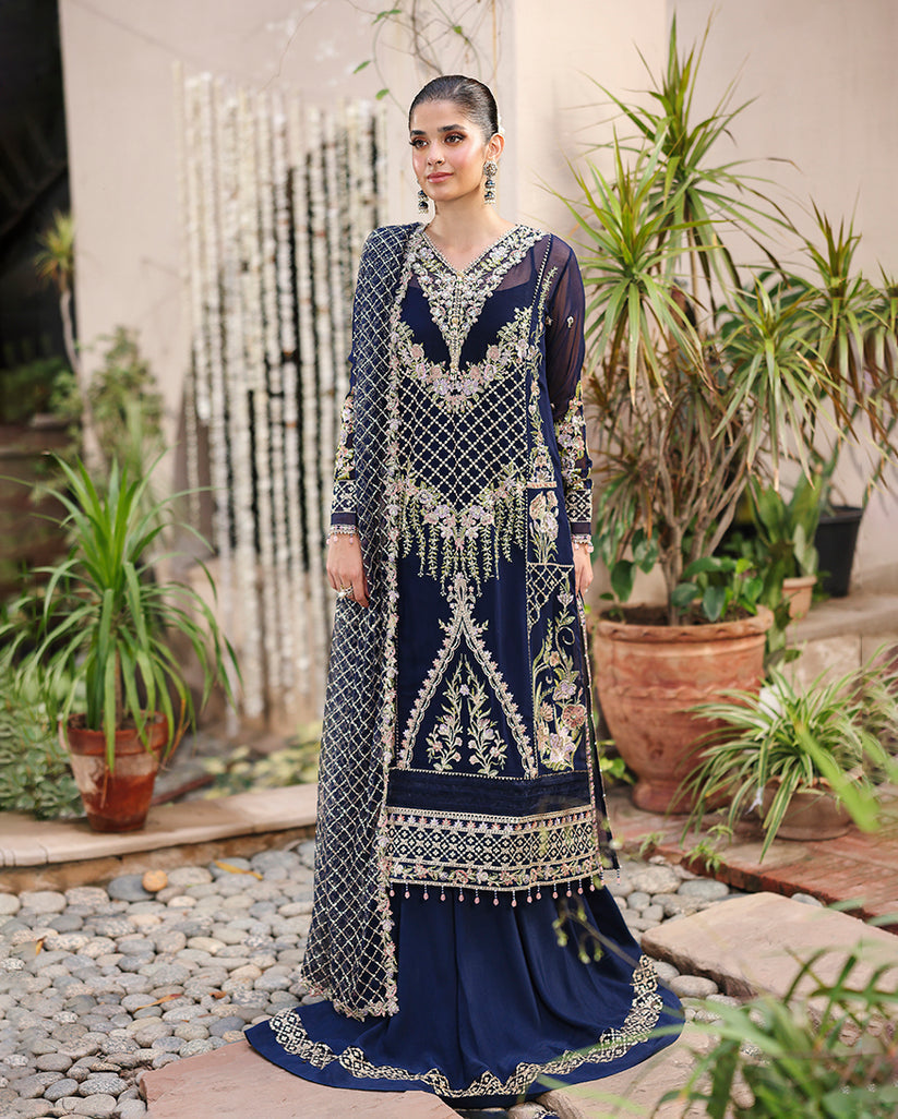 Roheenaz | Aangan Chiffon Collection 25 | Nilofar by Roheenaz - Designer Dress  - Type : Ladies Clothes - Available at Libayah - 100% Original 