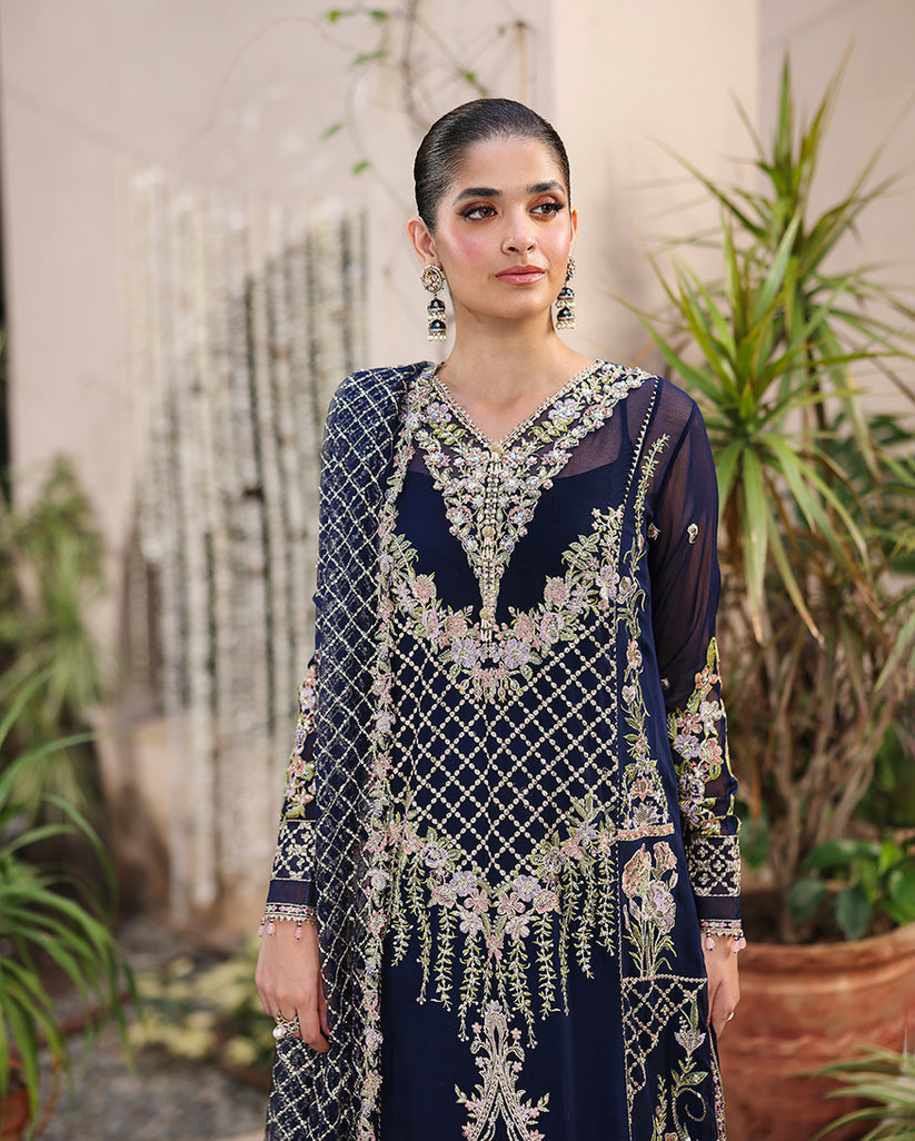 Roheenaz | Aangan Chiffon Collection 25 | Nilofar by Roheenaz - Designer Dress  - Type : Ladies Clothes - Available at Libayah - 100% Original 