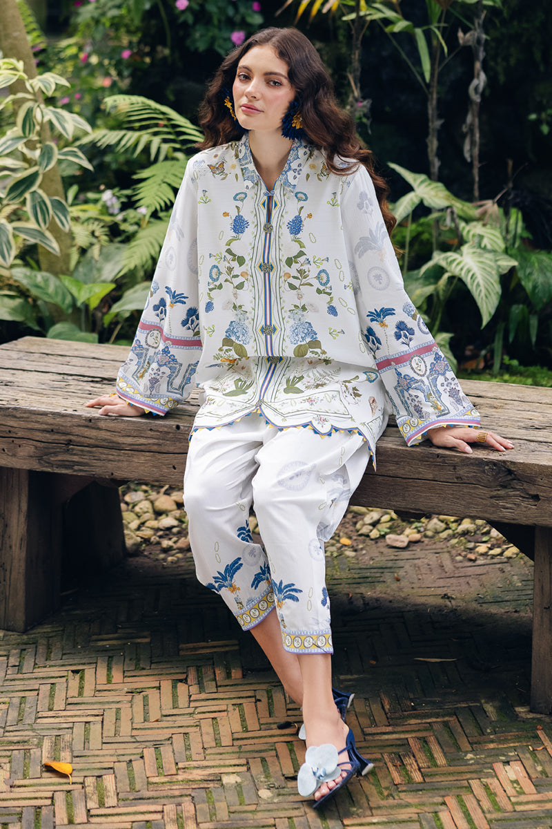 Qalamkar | Printed Co Ords 25 | OP-06 Ilsa by Qalamkar - Designer Dress - Type: Ladies Clothes - Available at Libayah - 100% Original