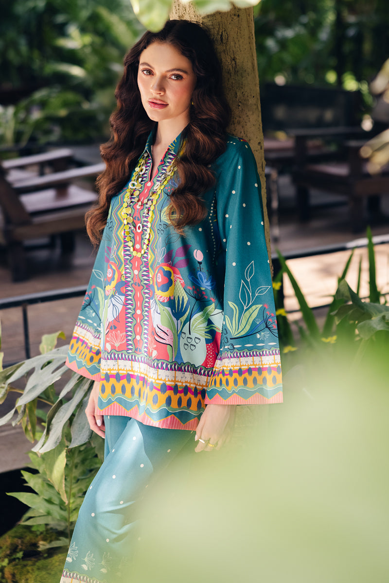 Qalamkar | Printed Co Ords 25 | OP-10 Liva by Qalamkar - Designer Dress - Type: Ladies Clothes - Available at Libayah - 100% Original