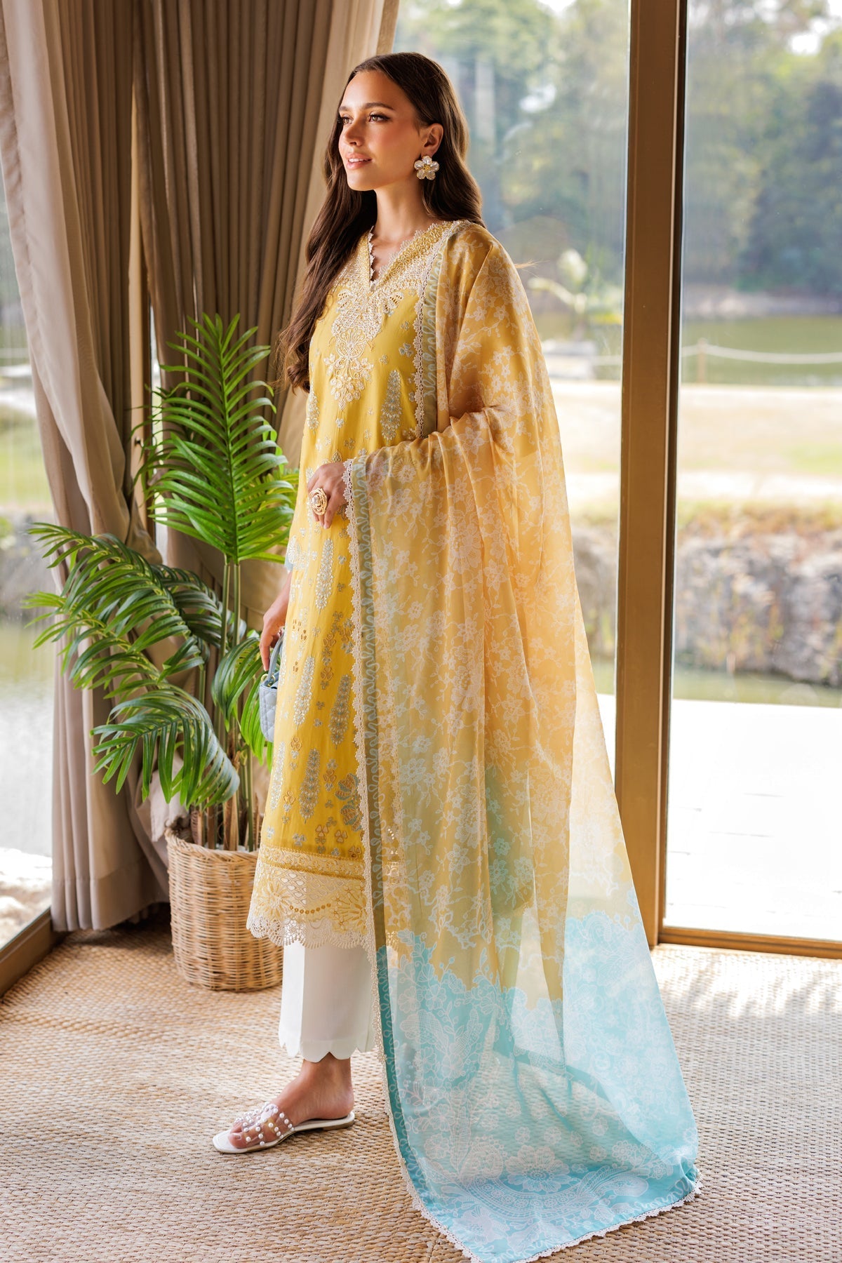 Xenia Formals | Luxury Lawn 25 | SINSEAD by Xenia Formals - Designer Dress - Type: Ladies Clothes - Available at Libayah - 100% Original