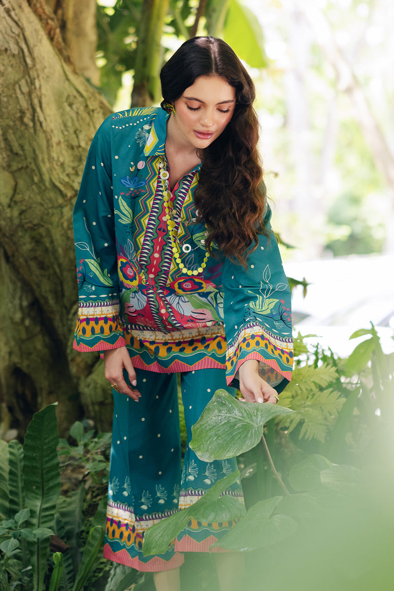 Qalamkar | Printed Co Ords 25 | OP-10 Liva by Qalamkar - Designer Dress - Type: Ladies Clothes - Available at Libayah - 100% Original