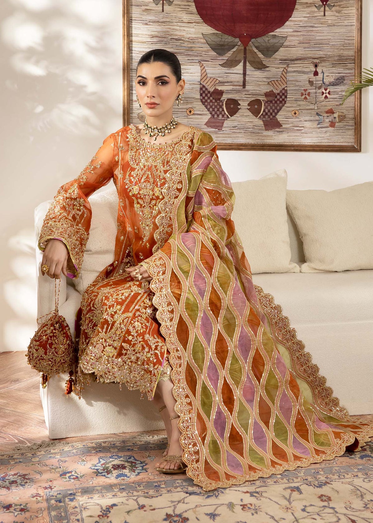 Kanwal Malik | Mirha Eid Luxury Pret 25 | Roshail by Kanwal Malik - Designer Dress - Type: Ladies Clothes - Available at Libayah - 100% Original