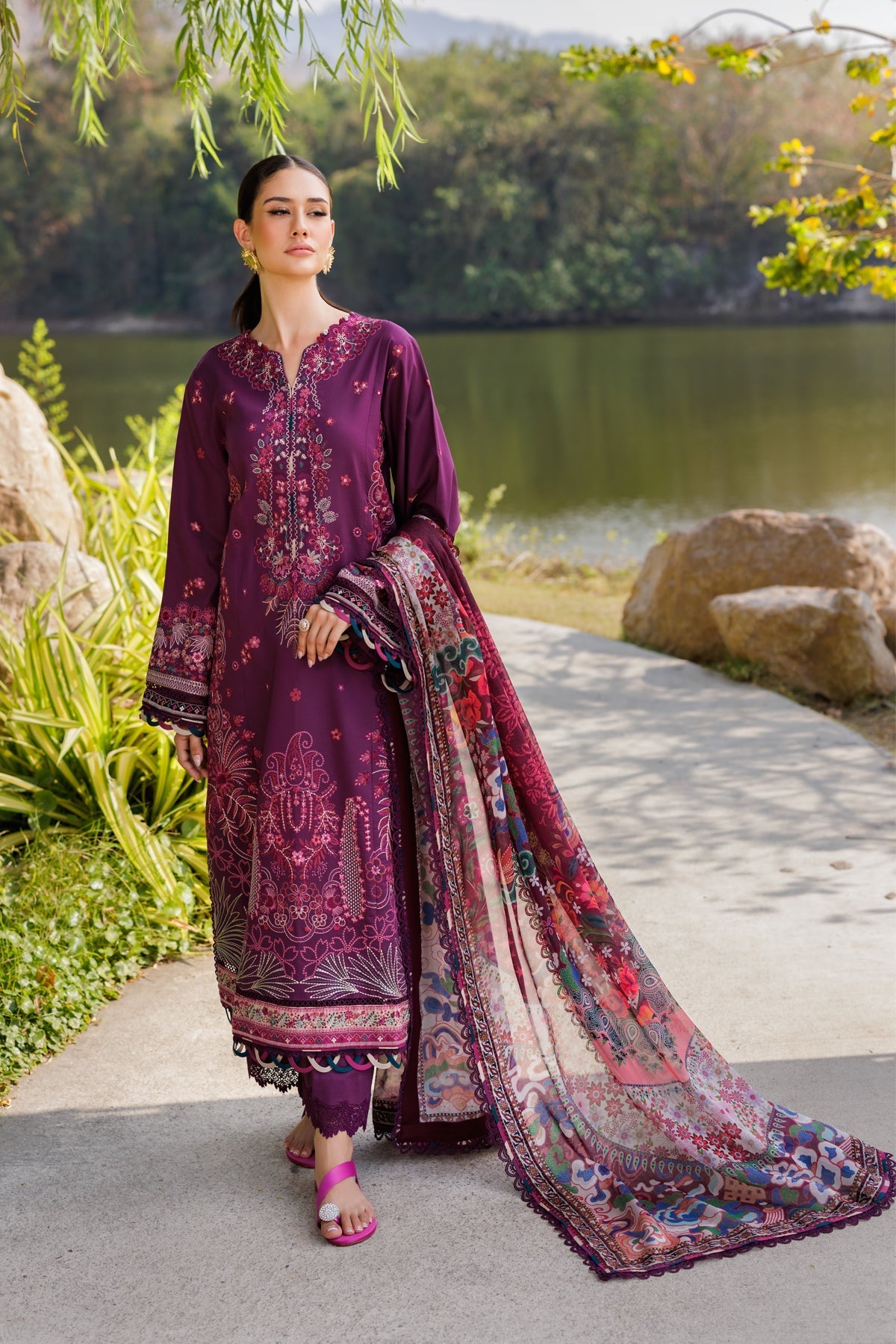 Xenia Formals | Luxury Lawn 25 | VIOLET by Xenia Formals - Designer Dress - Type: Ladies Clothes - Available at Libayah - 100% Original