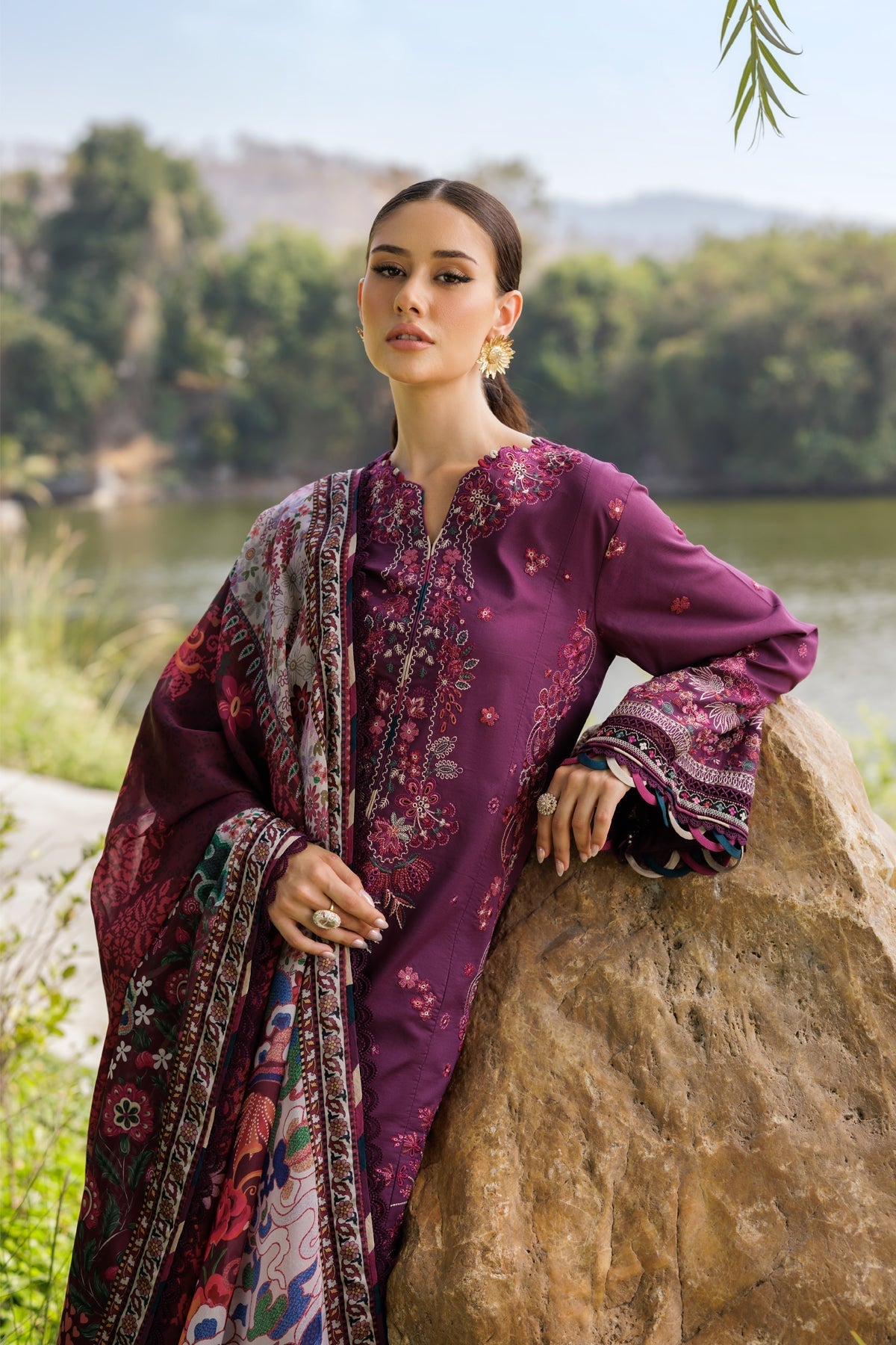 Xenia Formals | Luxury Lawn 25 | VIOLET by Xenia Formals - Designer Dress - Type: Ladies Clothes - Available at Libayah - 100% Original