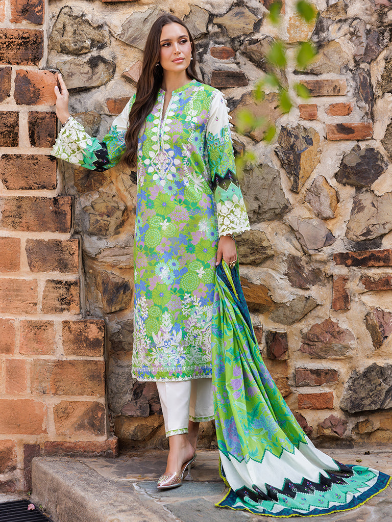 Rajbari | Floral Symphony Lawn 25 | RB-04 by Rajbari - Designer Dress - Type: Ladies Clothes - Available at Libayah - 100% Original