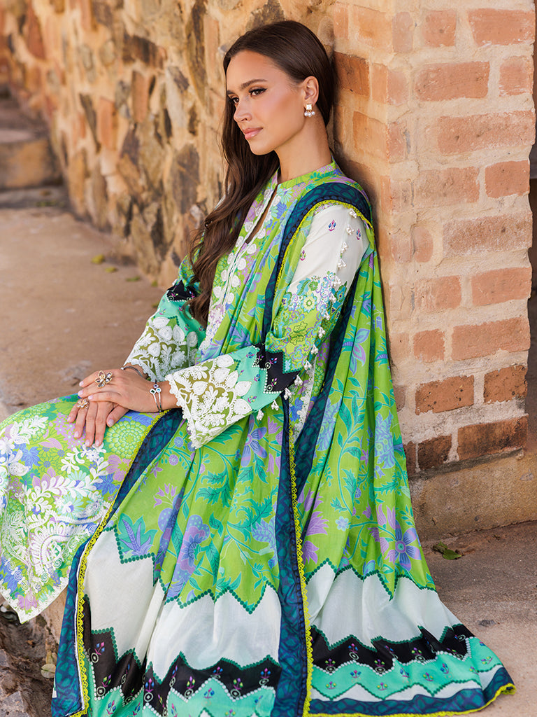 Rajbari | Floral Symphony Lawn 25 | RB-04 by Rajbari - Designer Dress - Type: Ladies Clothes - Available at Libayah - 100% Original