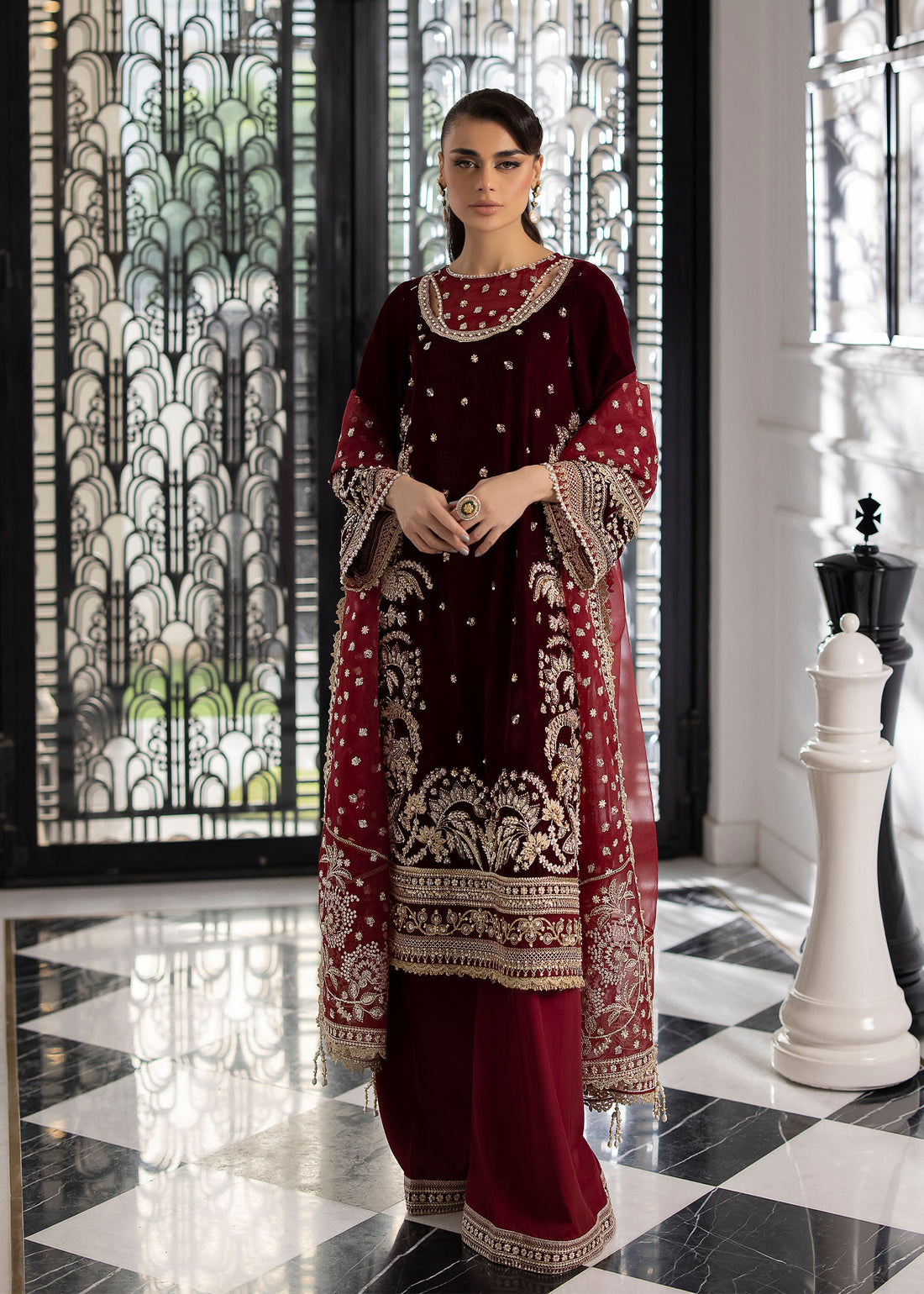 Sardinia | La More 24 | Maroon Muse by Sardinia - Designer Dress - Type: Ladies Clothes - Available at Libayah - 100% Original