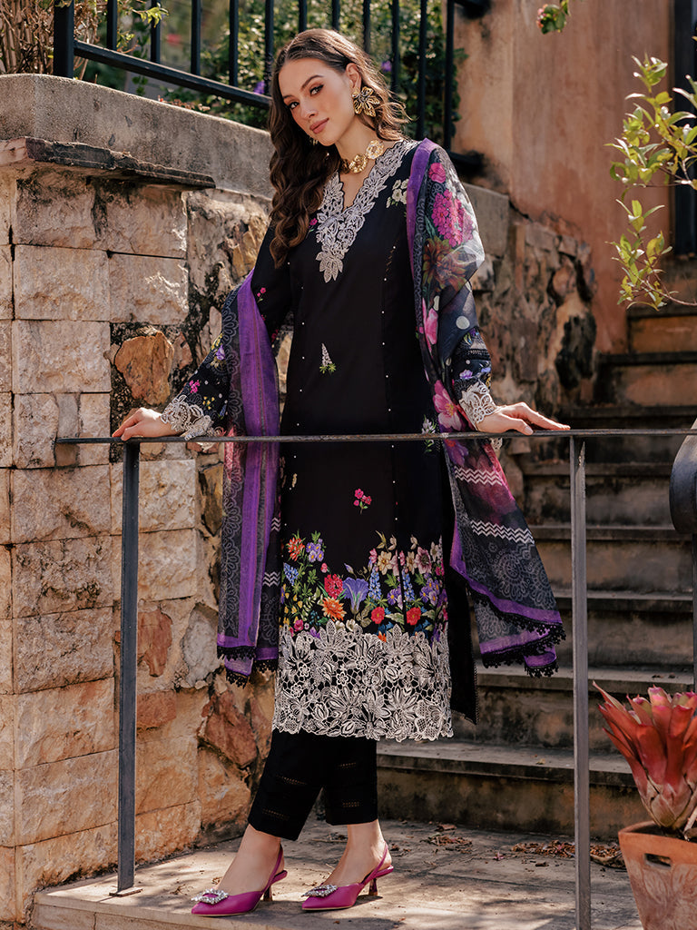 Rajbari | Floral Symphony Lawn 25 | RB-08 by Rajbari - Designer Dress - Type: Ladies Clothes - Available at Libayah - 100% Original
