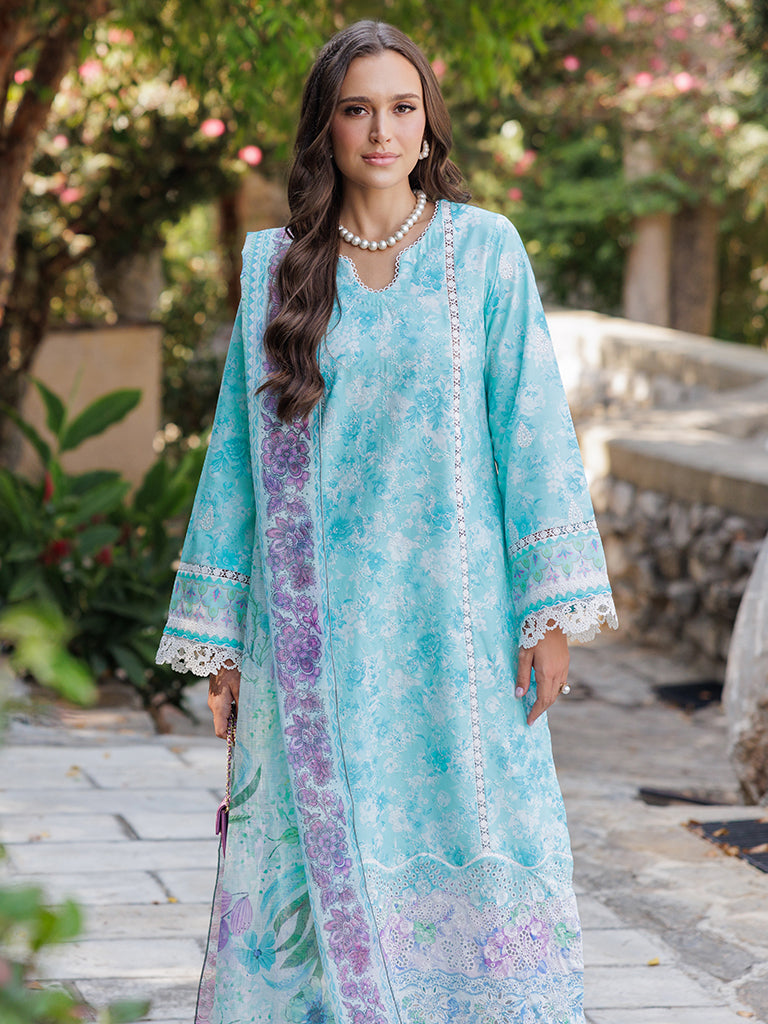 Rajbari | Floral Symphony Lawn 25 | RB-09 by Rajbari - Designer Dress - Type: Ladies Clothes - Available at Libayah - 100% Original