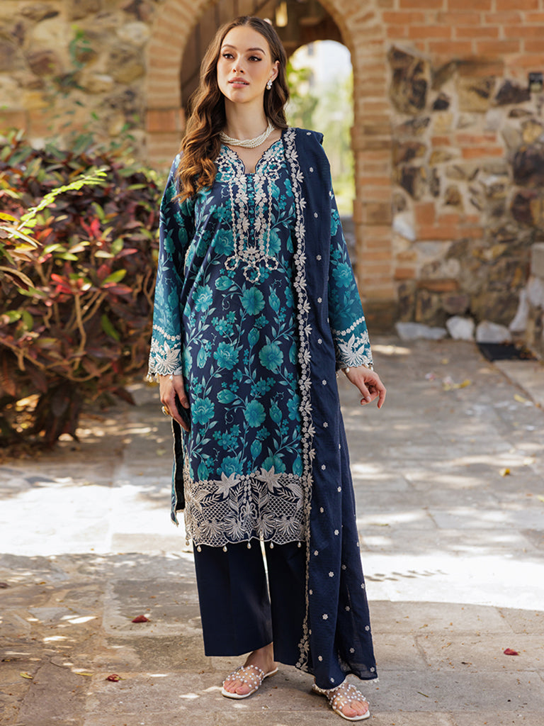 Rajbari | Floral Symphony Lawn 25 | RB-12 by Rajbari - Designer Dress - Type: Ladies Clothes - Available at Libayah - 100% Original