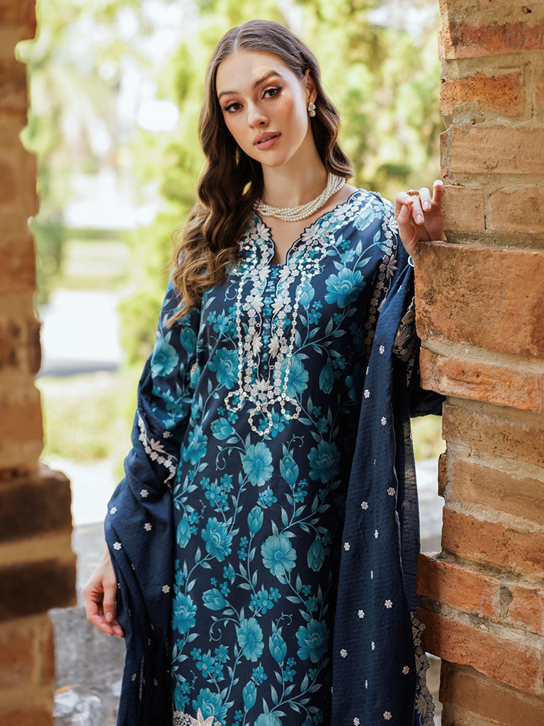 Rajbari | Floral Symphony Lawn 25 | RB-12 by Rajbari - Designer Dress - Type: Ladies Clothes - Available at Libayah - 100% Original
