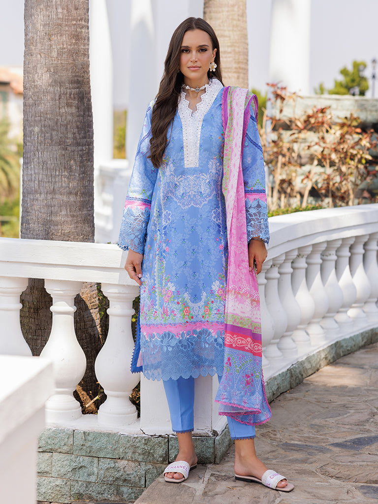 Rajbari | Floral Symphony Lawn 25 | RB-02 by Rajbari - Designer Dress - Type: Ladies Clothes - Available at Libayah - 100% Original