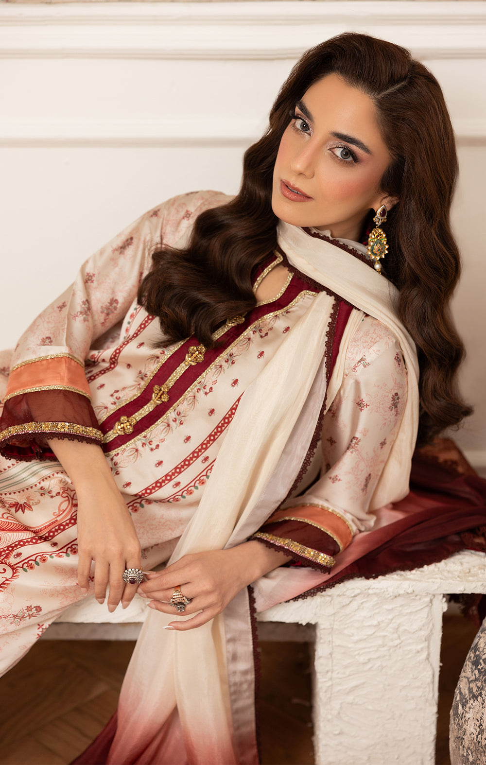 Maya | Eloura Silk Pret 25 |SAPHIRA by Maya - Designer Dress  - Type : Ladies Clothes - Available at Libayah - 100% Original 