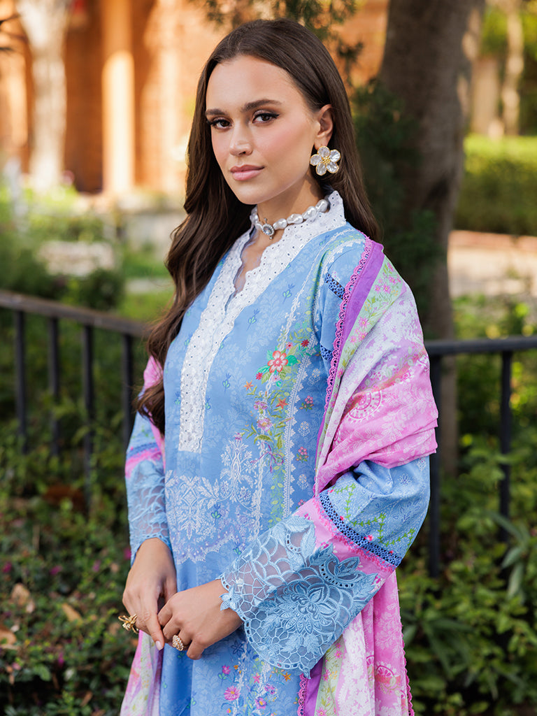Rajbari | Floral Symphony Lawn 25 | RB-02 by Rajbari - Designer Dress - Type: Ladies Clothes - Available at Libayah - 100% Original