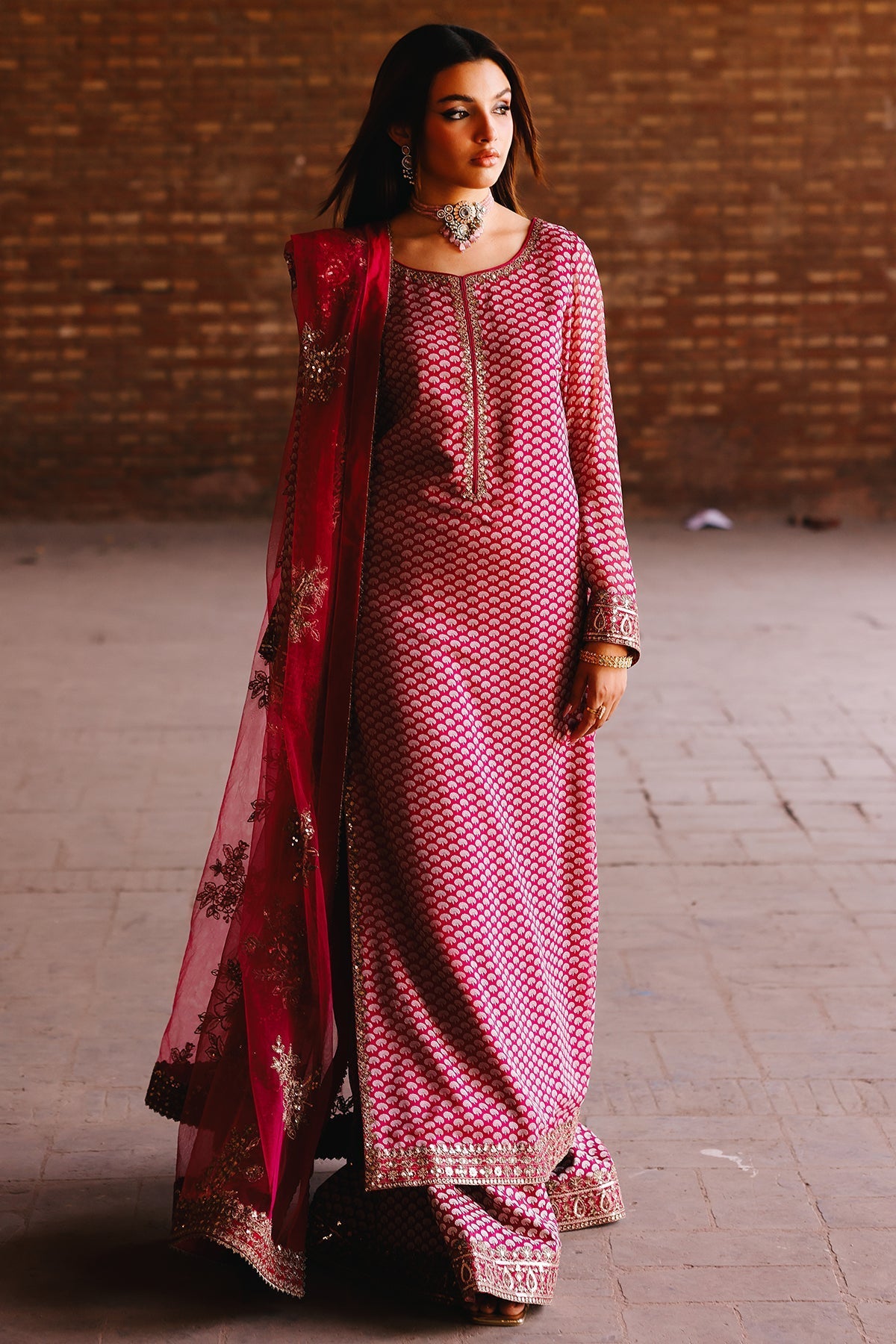 CMA-5-115A – authentic Pakistani formal dress from the Charzima Fumee Luxury Chiffon collection for women in the UK