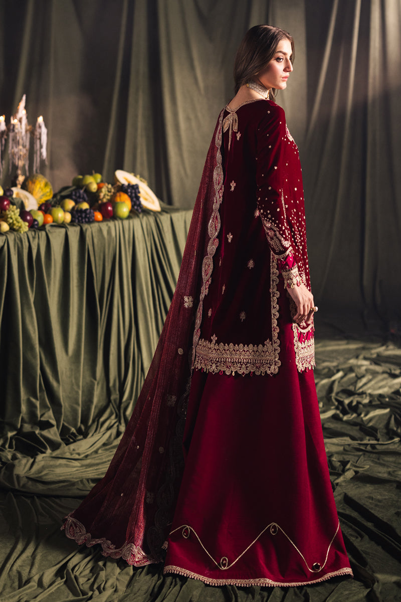 Qalamkar | Velvet Edit | BK-02 AMARA by Qalamkar - Designer Dress - Type: Ladies Clothes - Available at Libayah - 100% Original