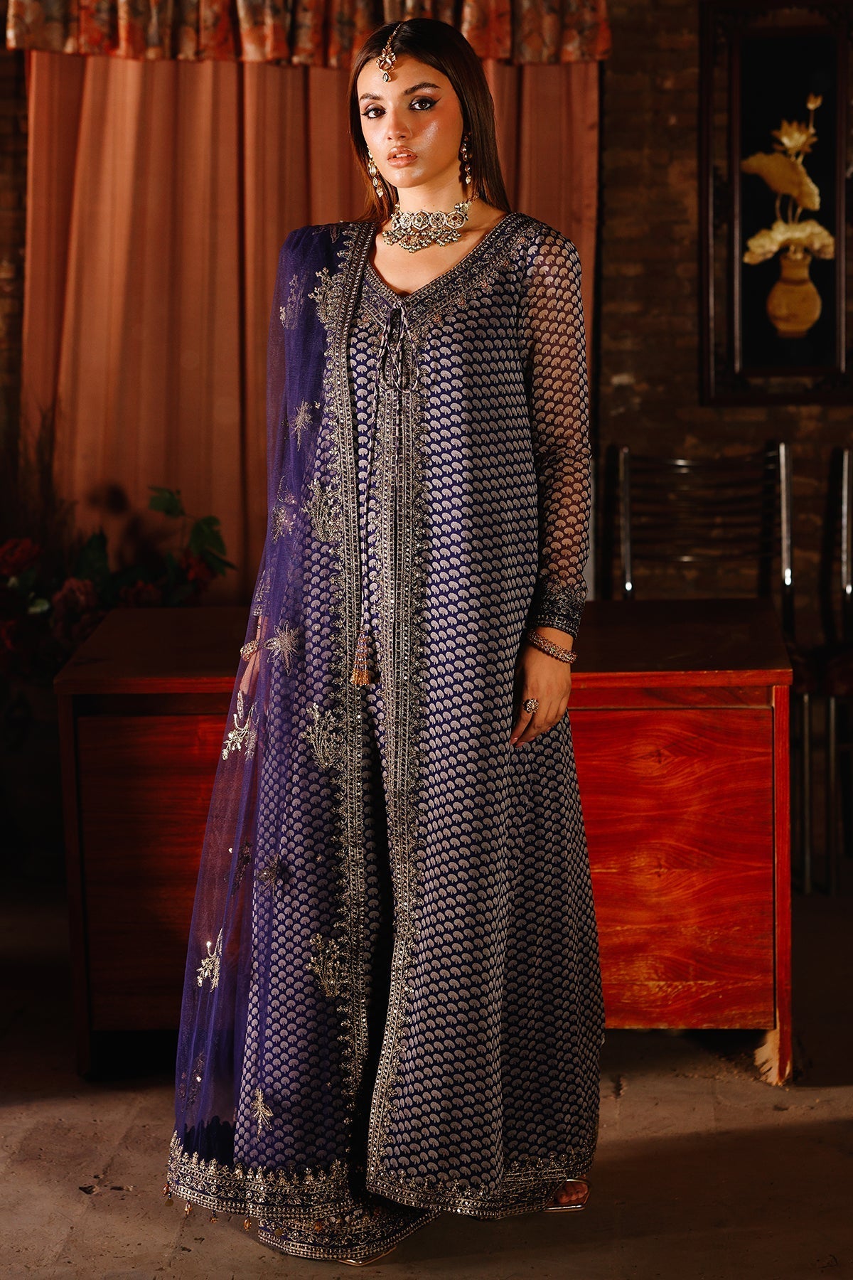 CMA-5-135 – authentic Pakistani formal dress from the Charizma Fumee Luxury Chiffon collection for women in the UK