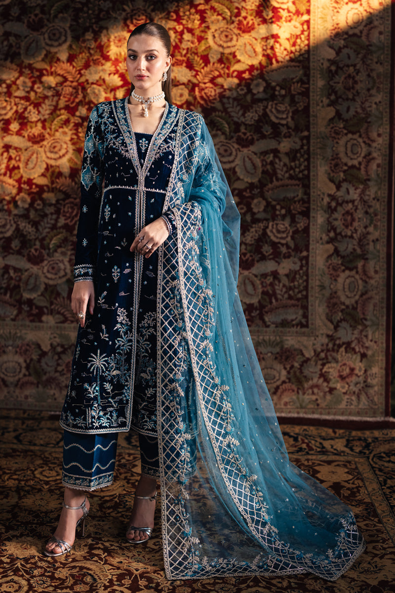 Qalamkar | Velvet Edit | BK-07 LIYANA by Qalamkar - Designer Dress - Type: Ladies Clothes - Available at Libayah - 100% Original
