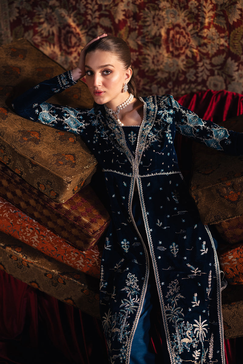 Qalamkar | Velvet Edit | BK-07 LIYANA by Qalamkar - Designer Dress - Type: Ladies Clothes - Available at Libayah - 100% Original