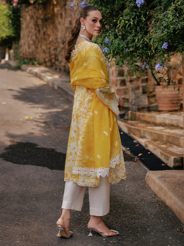 Rajbari | Floral Symphony Lawn 25 | RB-01 by Rajbari - Designer Dress - Type: Ladies Clothes - Available at Libayah - 100% Original