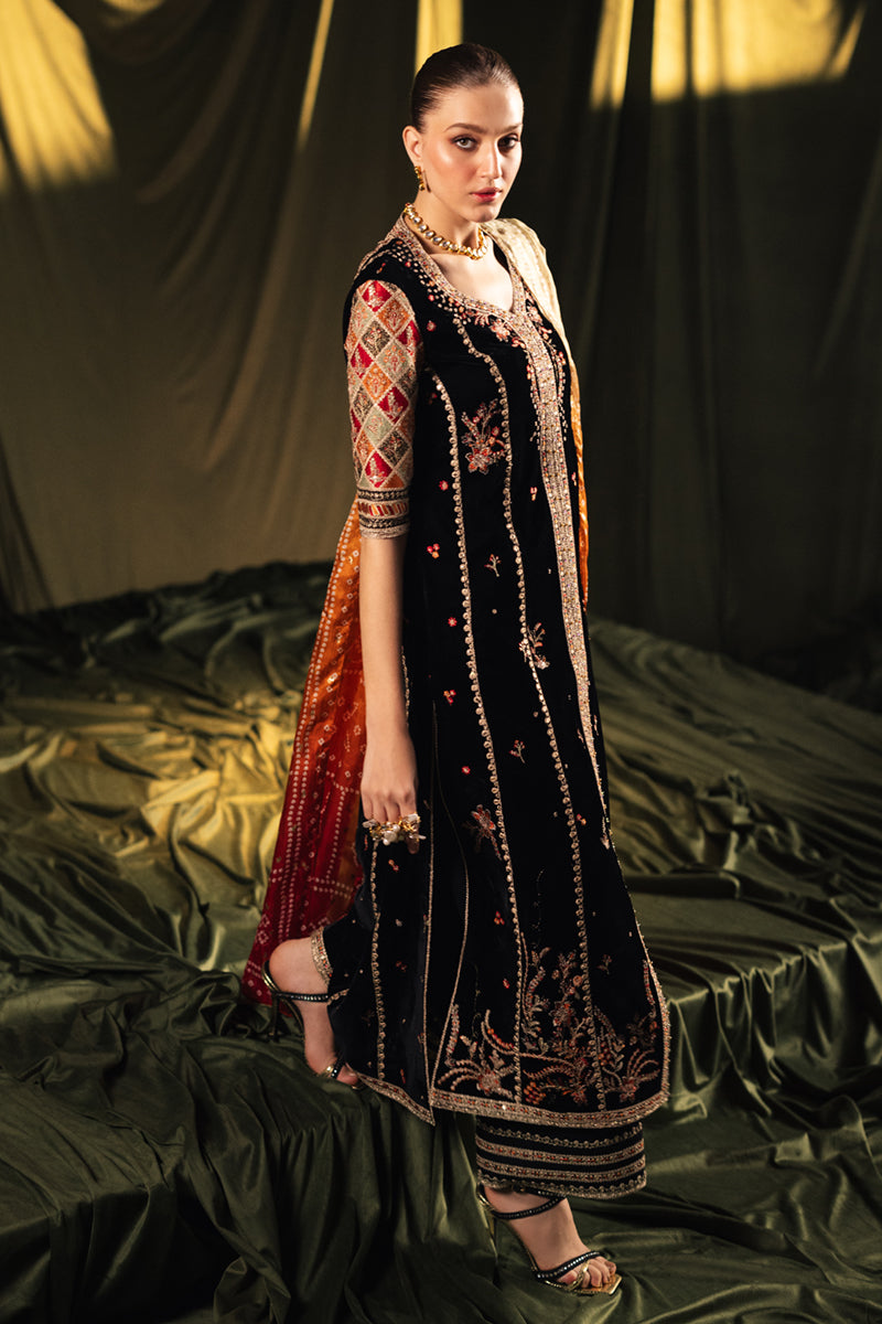 Qalamkar | Velvet Edit | BK-06 ZOLA by Qalamkar - Designer Dress - Type: Ladies Clothes - Available at Libayah - 100% Original
