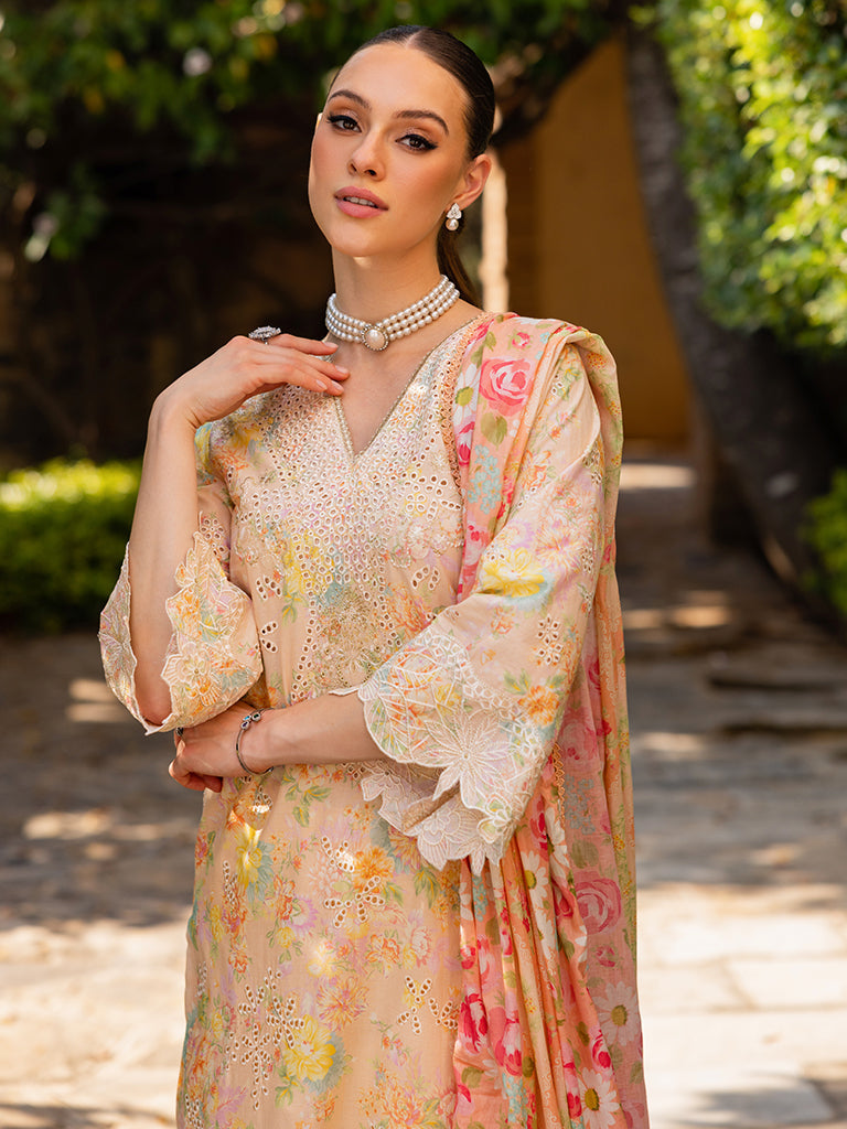 Rajbari | Floral Symphony Lawn 25 | RB-05 by Rajbari - Designer Dress - Type: Ladies Clothes - Available at Libayah - 100% Original