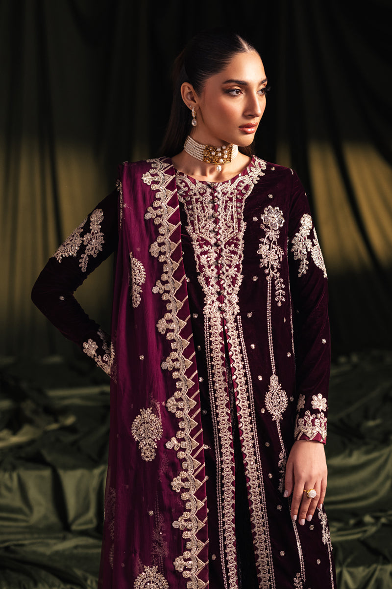 Qalamkar | Velvet Edit | BK-01 AMANI by Qalamkar - Designer Dress - Type: Ladies Clothes - Available at Libayah - 100% Original